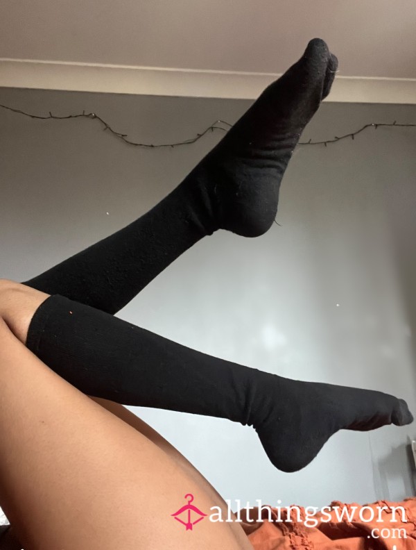 Long Black Socks