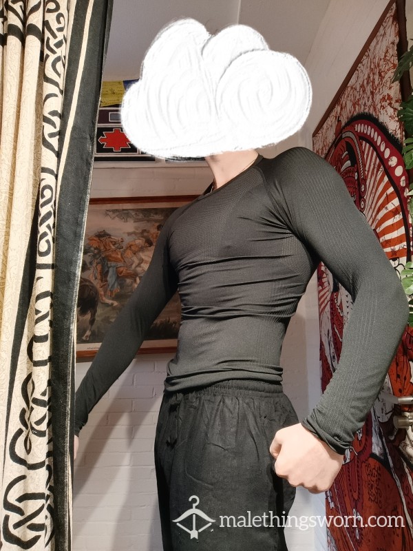 Long Sleeve Black Compression Shirt