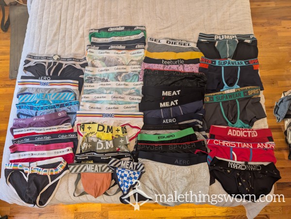 Lot Mens Underwear / Boxer Briefs / Jocks- Any 7 Pairs