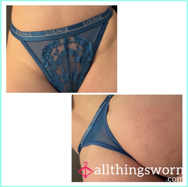 Lounge Blue Lace Thong