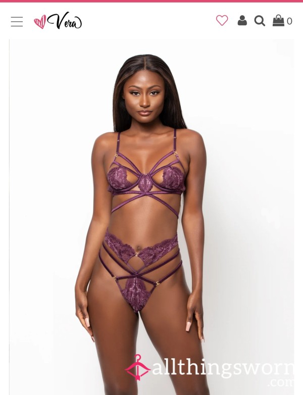 Love, Vera Brandywine Strappy Set - Size M