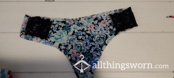 Loved Blue Flor*l Thong, Extra Dirty 🤩