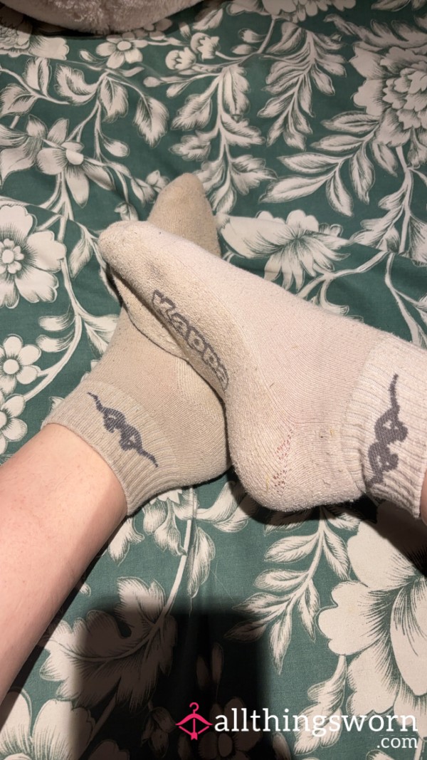 Lovely Thick Worn Cream Socks