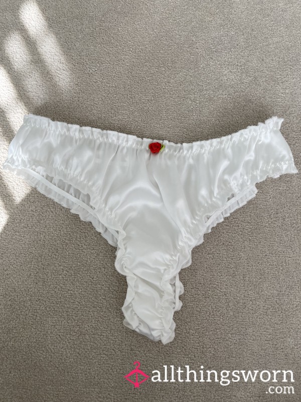 Lovely White Satin Panties 🌹