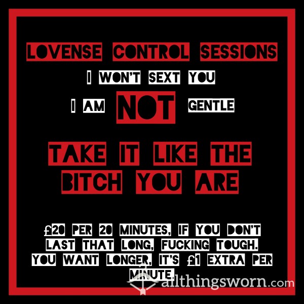 Lovense Control Sessions - Domme