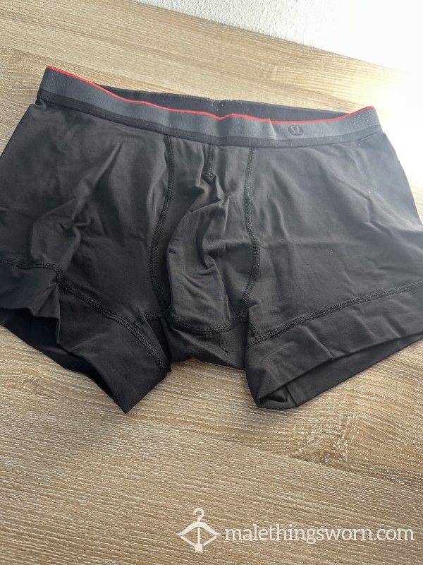 Lululemon (Medium) Black Compression Boxer Briefs