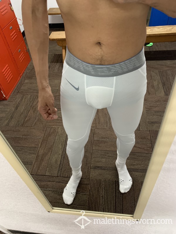 M Nike White Tights( Last One Really Worn)