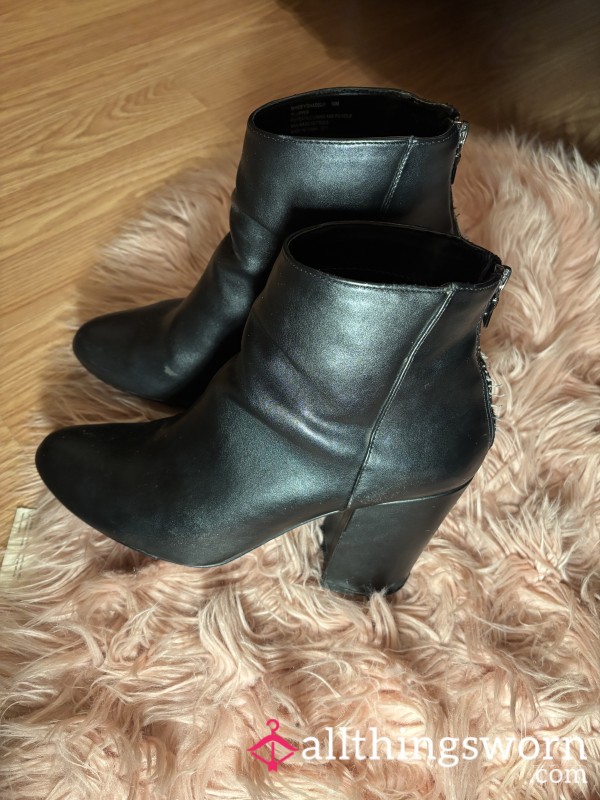 Madden Girl Black PU Ankle Boots