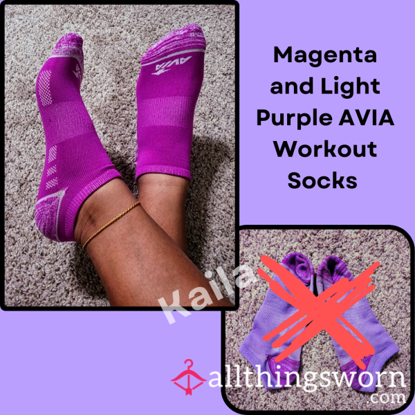 **Current Workout Socks*** Magenta AVIA Workout Socks