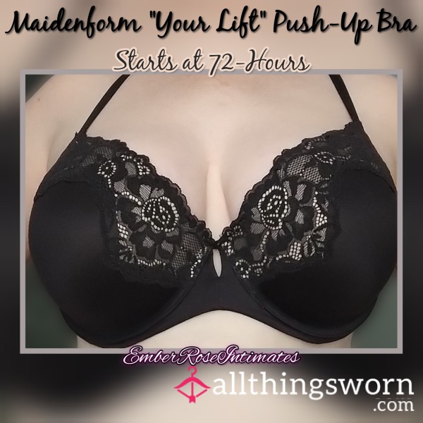 Maidenform "Love Your Lift" Black Push-Up (Size 38D)