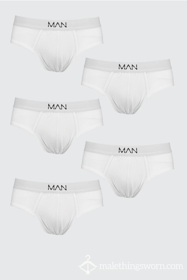 MAN DASH BRIEFS WHITE 5 AVAILABLE