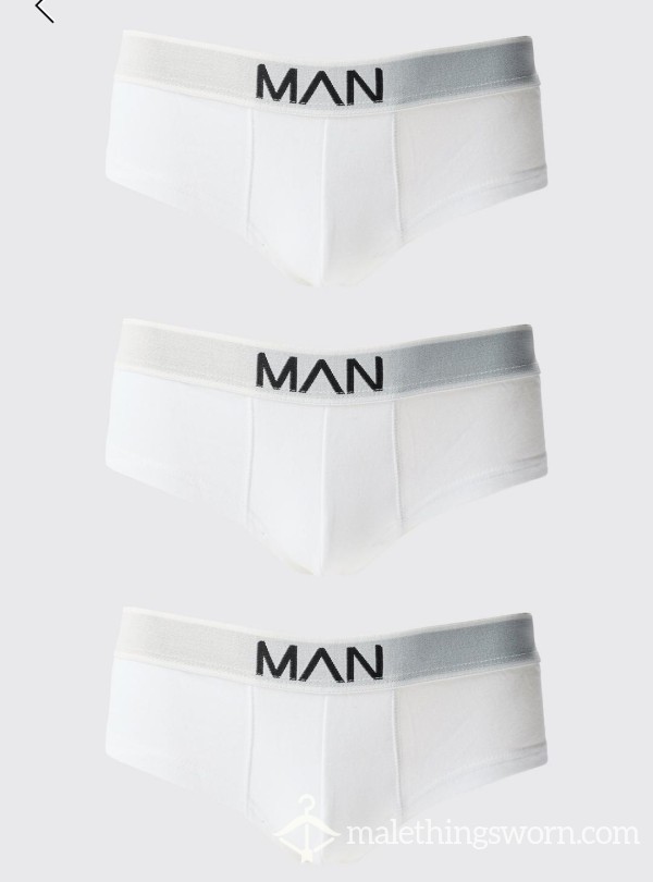 MAN  WHITE BRIEFS 3 AVAILABLE