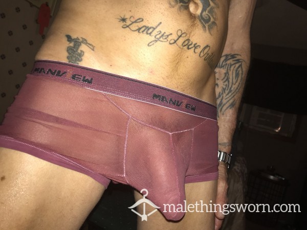 “MANVIEW” SHEAR BOXERBRIEFS! S**y And Hot!    SIZE: Medium SHIPS FREE!