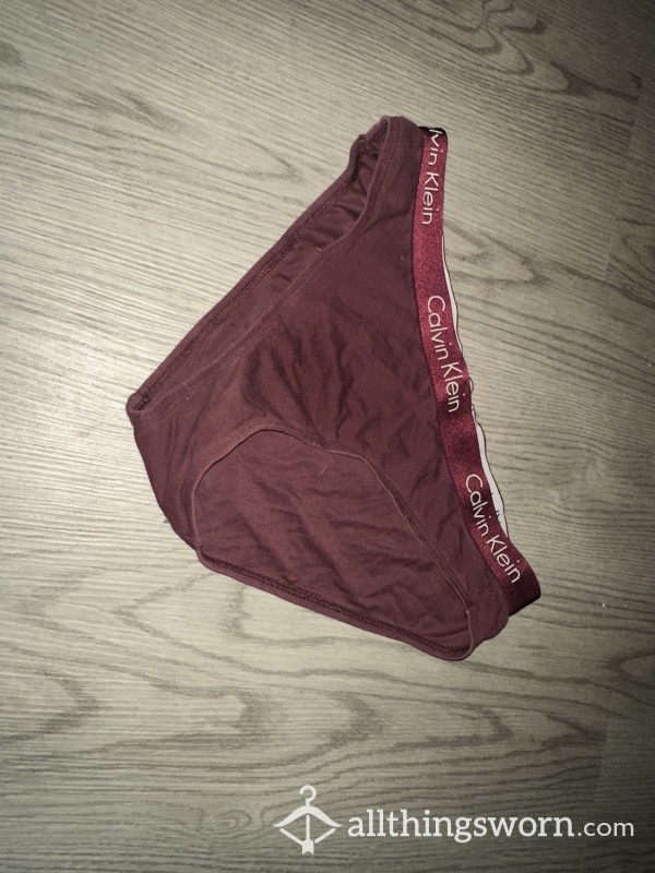 Maroon Calvin Klein Panties