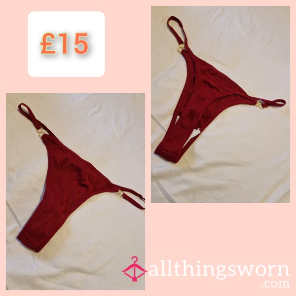 Maroon Cotton Thong