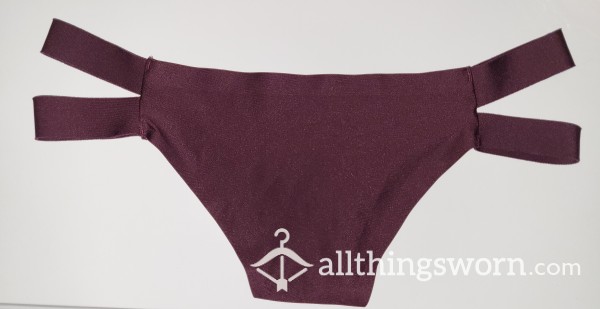 Maroon Cutout Thong