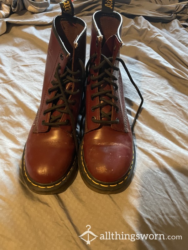 Maroon Doc Martens