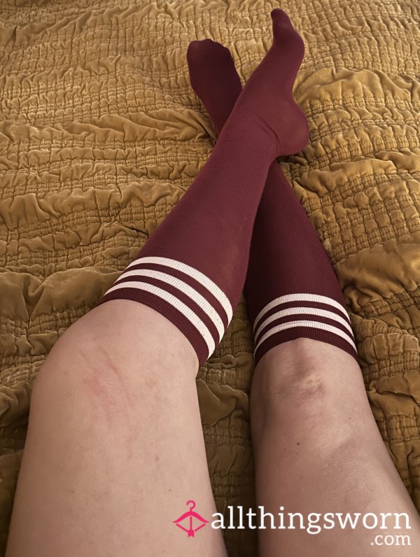 Maroon Knee Highs