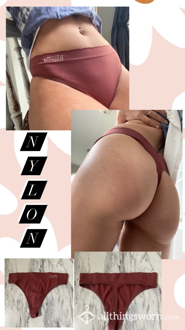 Maroon Nylon Thong💋