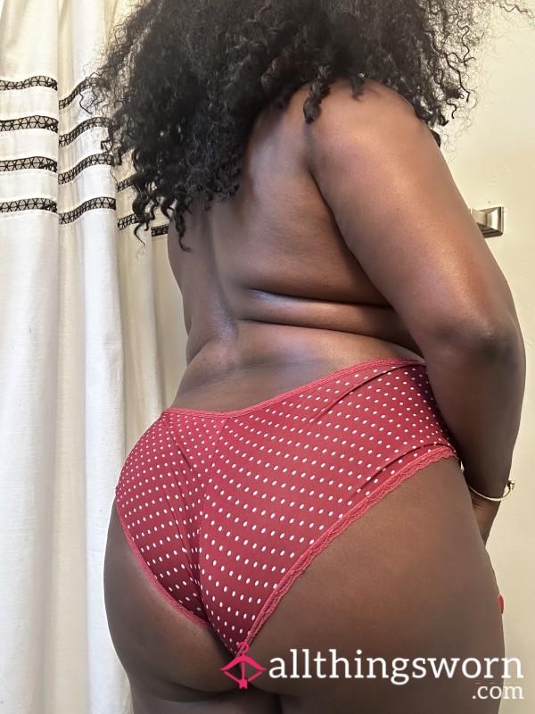 Maroon Polka Dot Panties