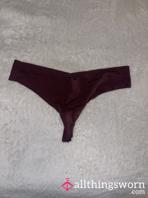 Maroon Silk Thong