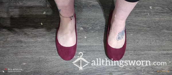 Maroon Suede Flts