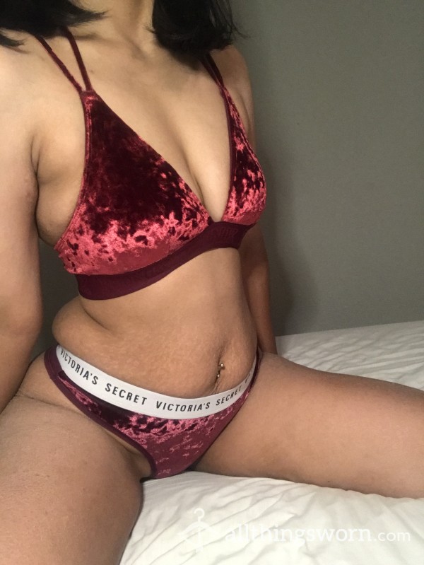 MAROON VELVET SET