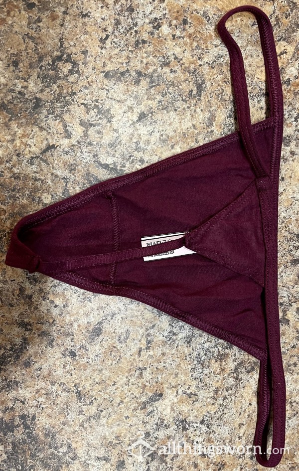 Maroon VS VString Thong-Cotton