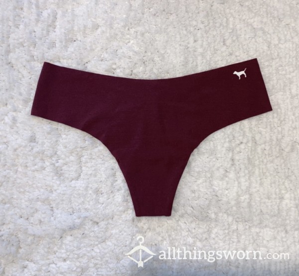 Maroon VS Pink No-Show Thong