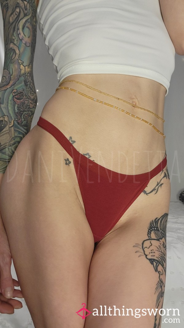 Marron 100% Cotton Thong