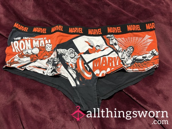 ~MARVEL COMICS PRINT COTTON BOYSHORT PANTY~