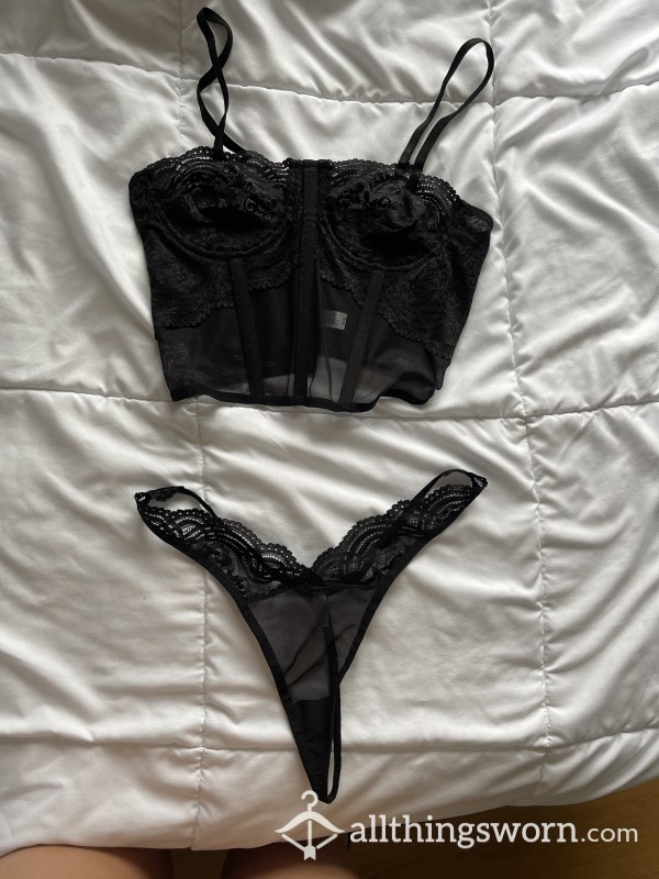 Matching Black Lingerie Set