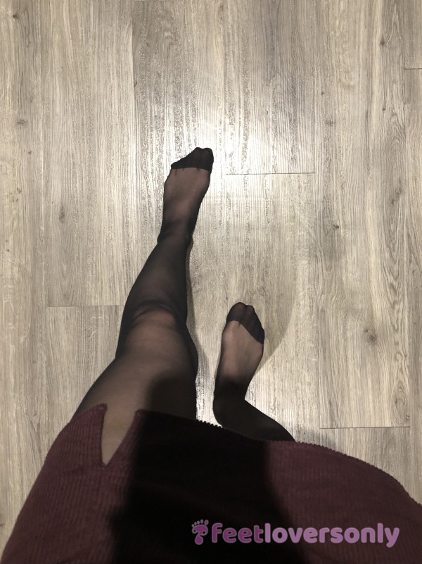 Sheer, Matte Black, 10 Denier Tights