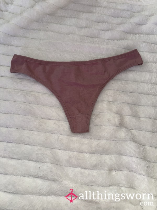 Mauve Cotton Thong