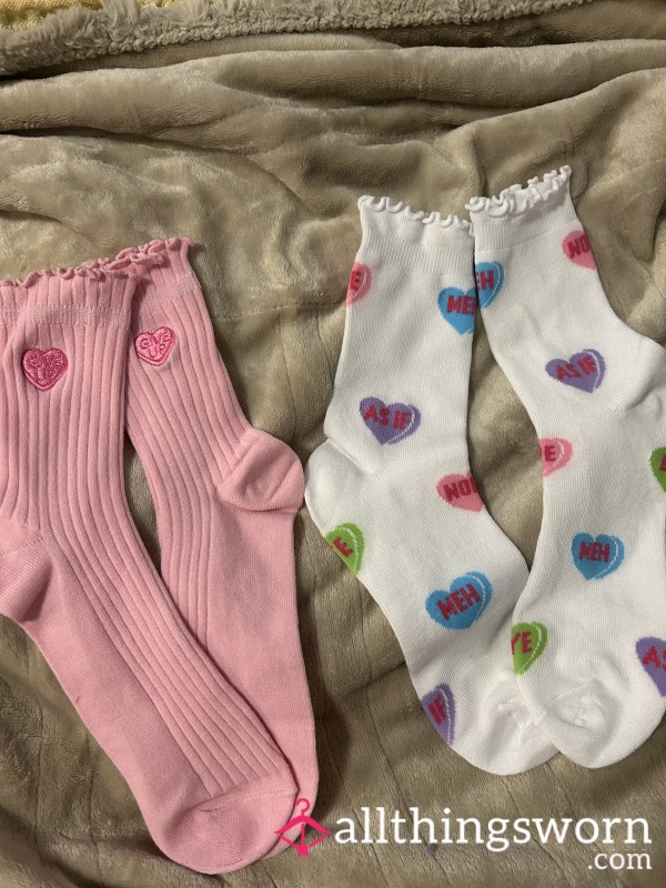 MEAN HEART SOCKS - Sold Separately