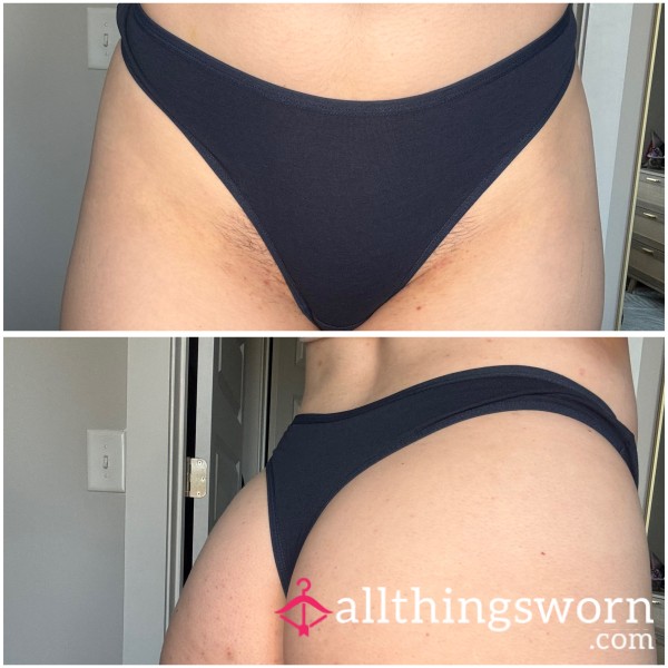 Medium Navy Blue Thong