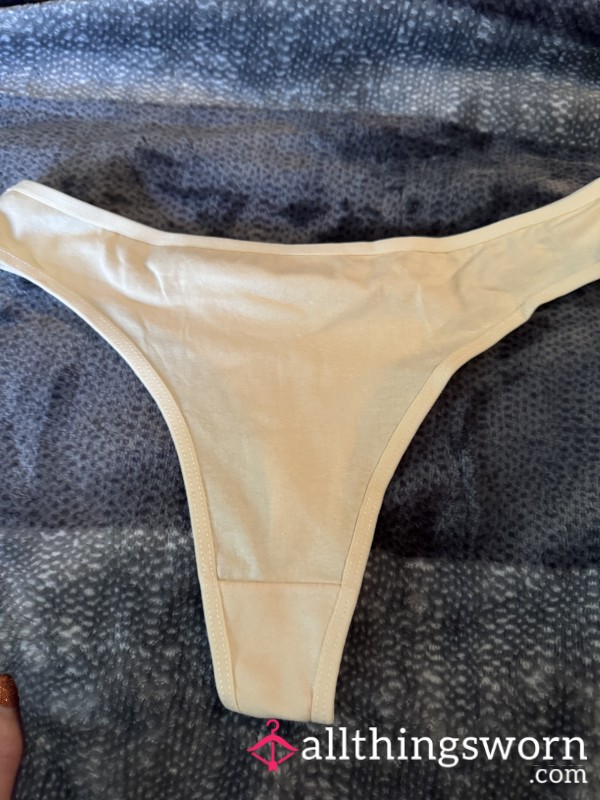 Medium Tan Cotton Thong