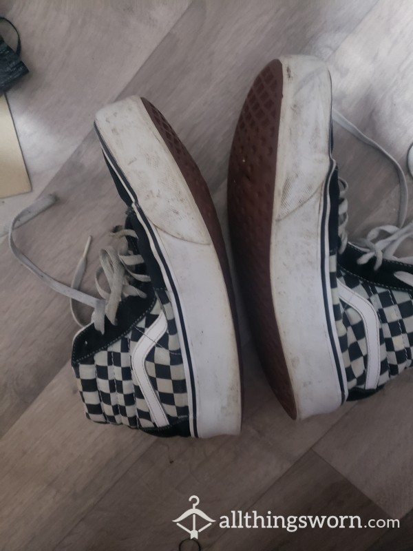 Mega Worn Check Vans *hyperhydrosis* *fund A New Pair*