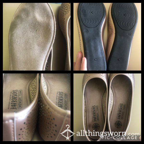 Memory Foam Flats With Toe Prints