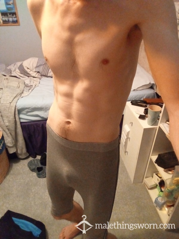 Men's Grey Long Boxers Size S