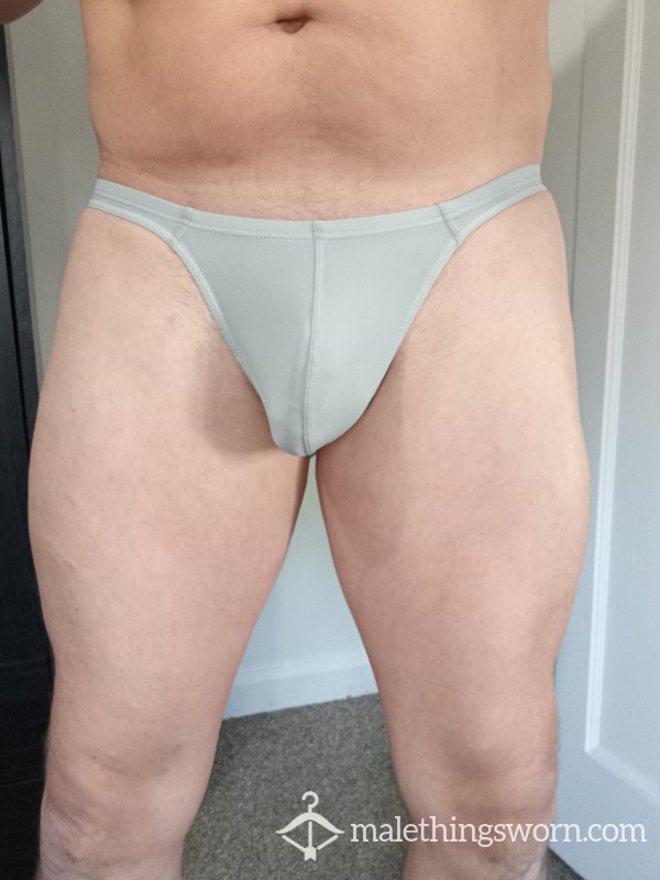 Mens Light Grey Thong