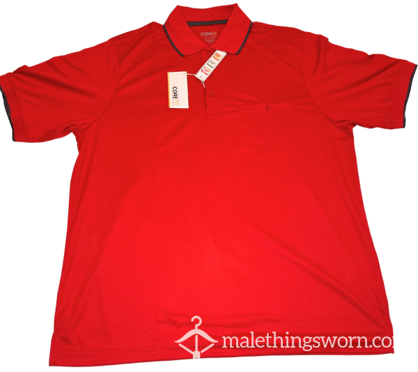 Men's Performance Pique Polo - Red (XL)