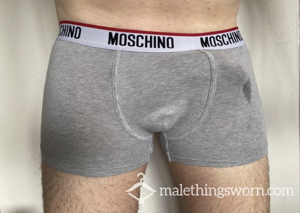 ⭐️Men’s Wet S**y Tight Grey Moschino Boxers⭐️