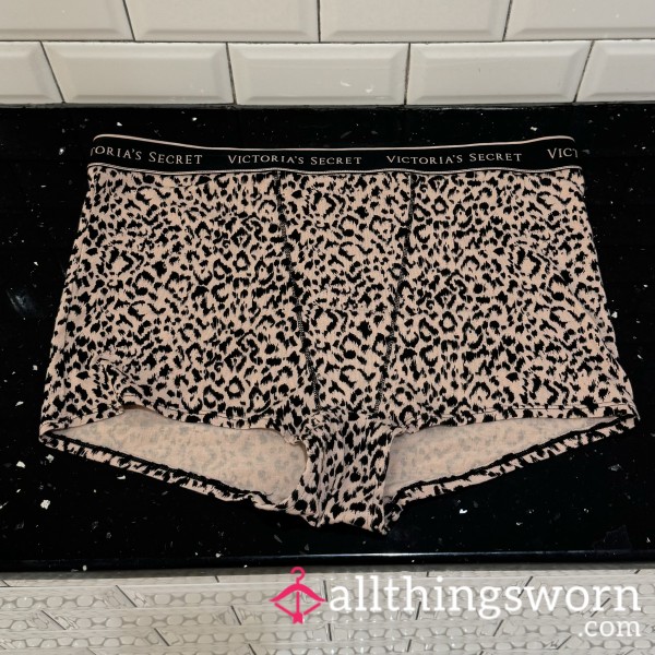 MEOW 🐆 VS Animal Print Boyshorts Size XL FREE US SHIPPING / 48 HOUR WEAR