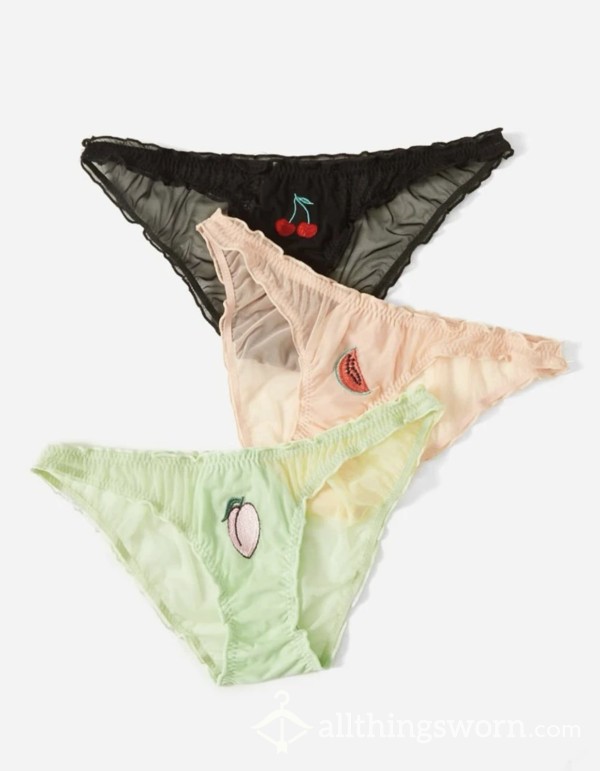 Mesh Fruity Bikini Panties