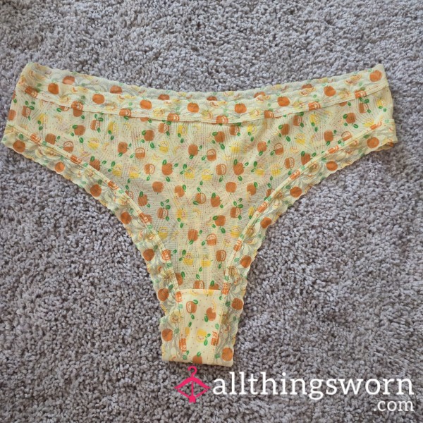 Mesh Thong With Oranges 🍊 And Frills