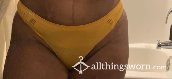 Mesh Yellow Thong