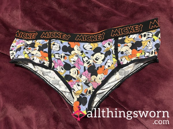 ~MICKEY & FRIENDS PRINT COTTON CHEEKY PANTY~