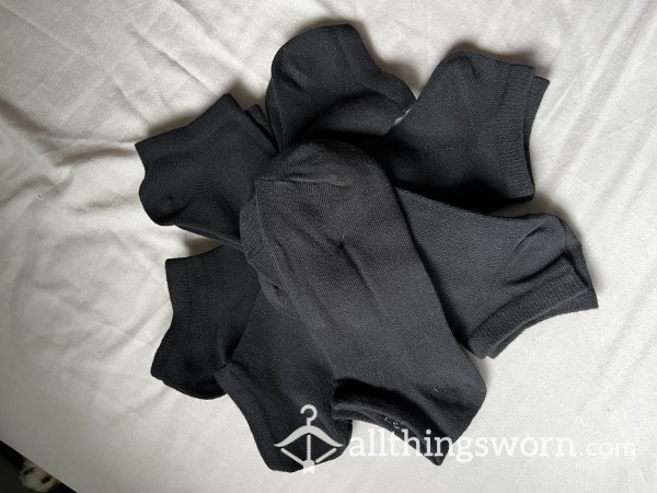 🎁 MILF | Goddess | Worn Black Ankle Socks | 24 Hours | Size 5 🎁 WORLDWIDE SHIPPING