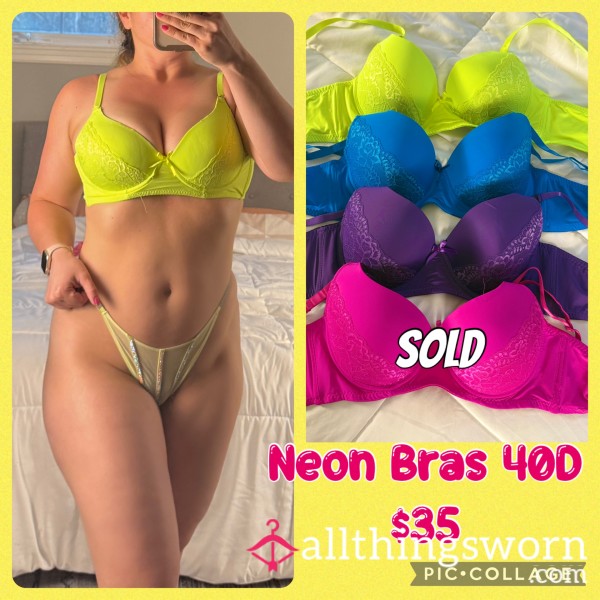 MILF Neon Bras 40D $35